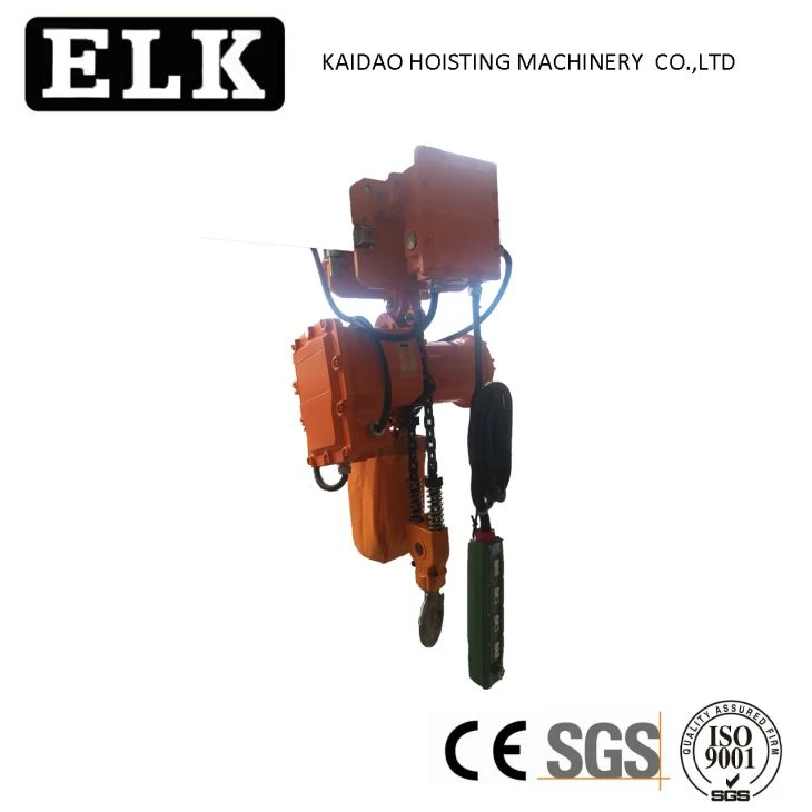 Palăng xích chống nổ 1ton-5ton với xe đẩy